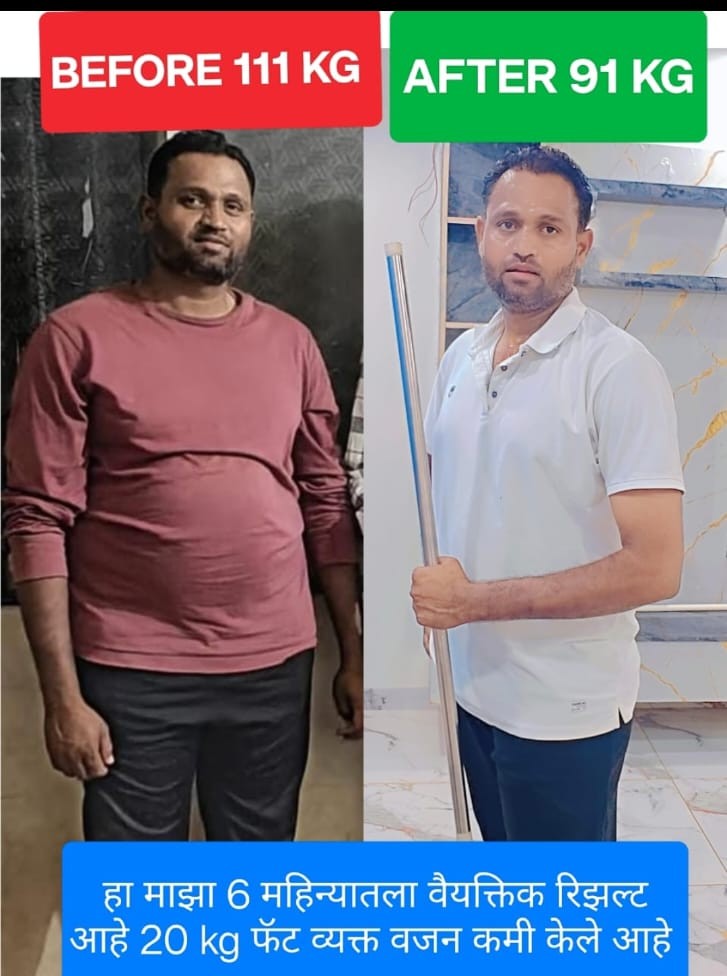 Vinod Jadhav before and after transformation